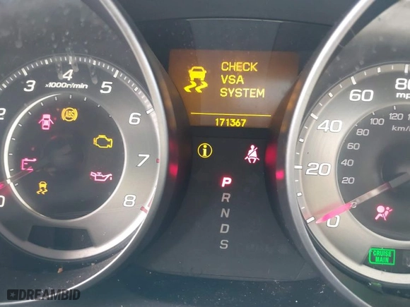 2012 Acura MDX with VIN 2HNYD2H27CH509988, listed as a IAAI auction lot 40965192 with 171367 miles. Bid and sale history available at carsss.com. Image 7.