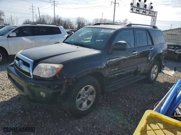 2006 Toyota 4Runner SR5 with VIN JTEBU14RX60100350, listed as a Copart auction lot 48985405 with 179,609 mi miles and Salvage Title. Bid and sale history available at carsss.com. Image 1.