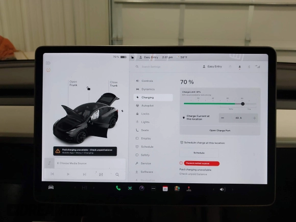 2021 Tesla Model Y Long Range with VIN 5YJYGAEE5MF305655, listed as a IAAI auction lot 41860993 with 50,750 mi miles. Bid and sale history available at carsss.com. Image 17.
