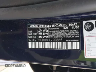 2021 Mercedes-Benz E-Class E 450 with VIN W1KZF5KB8MA920885, listed as a IAAI auction lot 41547975 with 24,000 mi miles. Bid and sale history available at carsss.com. Image 9.