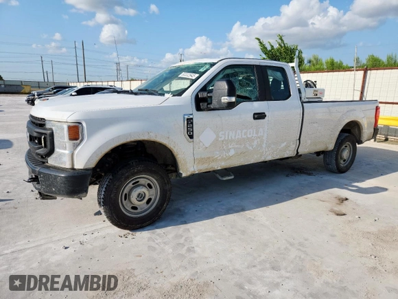 2020 Ford F-250 XL with VIN 1FT7X2B69LEC63957, listed as a Copart auction lot 60332945 with Not provided miles and Salvage title. Bid and sale history available at DreamBid. Image 1.