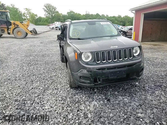 2017 Jeep Renegade Sport with VIN ZACCJBAB9HPF67335, listed as a Copart auction lot 57767265 with 95,431 mi miles and Salvage title. Bid and sale history available at DreamBid. Image 14.