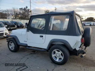 1993 Jeep Wrangler "S" with VIN 1J4FY19P8PP218787, listed as a Copart auction lot 86955894 with 253,568 mi miles and Salvage Title. Bid and sale history available at carsss.com. Image 2.