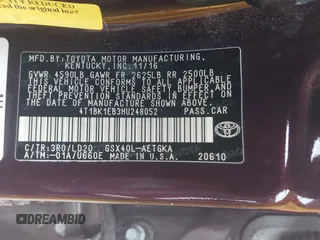 2017 Toyota Avalon XLE z VIN 4T1BK1EB3HU248052, wystawiony jako IAAI lot #41562113 z przebiegiem 73 677 mil mil oraz . Historia ofert i sprzedaży dostępna na DreamBid. Obrazek 9.