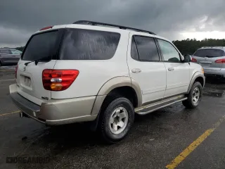 2001 Toyota Sequoia SR5 with VIN 5TDZT34A31S025587, listed as a Copart auction lot 54989924 with 236,607 mi miles and Salvage Title. Bid and sale history available at carsss.com. Image 3.