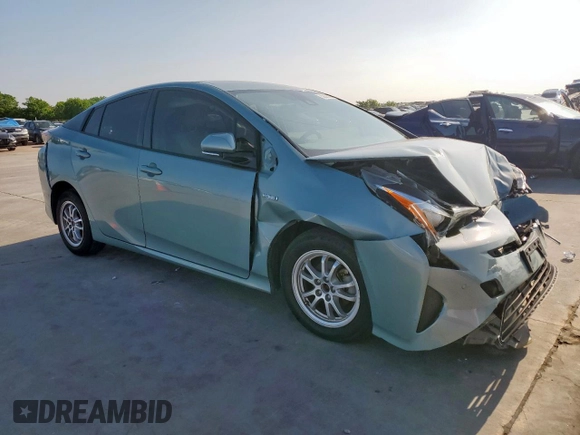 2018 Toyota Prius Two with VIN JTDKBRFU8J3058715, listed as a Copart auction lot 53636015 with 76,808 mi miles and Salvage Title. Bid and sale history available at DreamBid. Image 4.