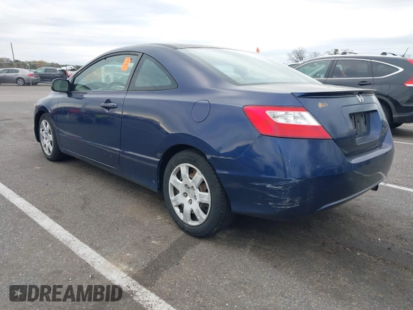 2008 Honda Civic Cpe LX with VIN 2HGFG12608H530474, listed as a IAAI auction lot 42084035 with 182,037 mi miles. Bid and sale history available at carsss.com. Image 3.