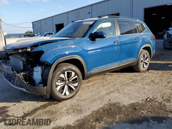 2025 Volkswagen Atlas SE with VIN 1V2DR2CAXSC512985, listed as a Copart auction lot 87933825 with Not provided miles and Salvage title. Bid and sale history available at DreamBid. Image 1.