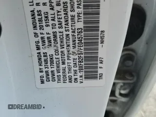 2015 Honda Civic Sedan LX with VIN 19XFB2F57FE045763, listed as a Copart auction lot 49605475 with 159,352 mi miles and Salvage Title. Bid and sale history available at carsss.com. Image 14.