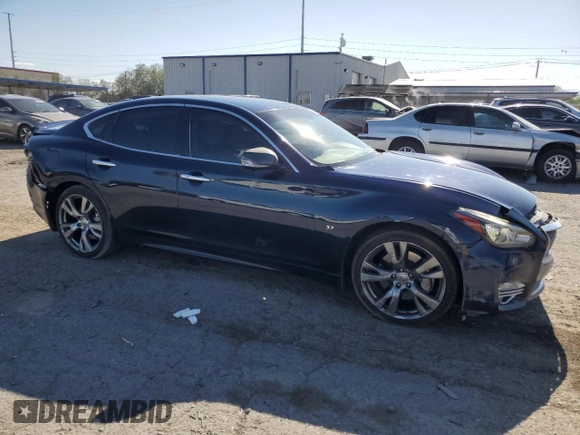 2016 Infiniti Q70 with VIN JN1BY1AP6GM220512, listed as a Copart auction lot 59299085 with 156,087 mi miles and Salvage title. Bid and sale history available at DreamBid. Image 4.