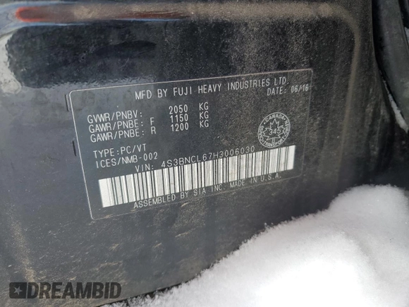 2017 Subaru Legacy with VIN 4S3BNCL67H3006030, listed as a Copart auction lot 42017695 with 170,929 mi miles and Salvage title. Bid and sale history available at DreamBid. Image 12.