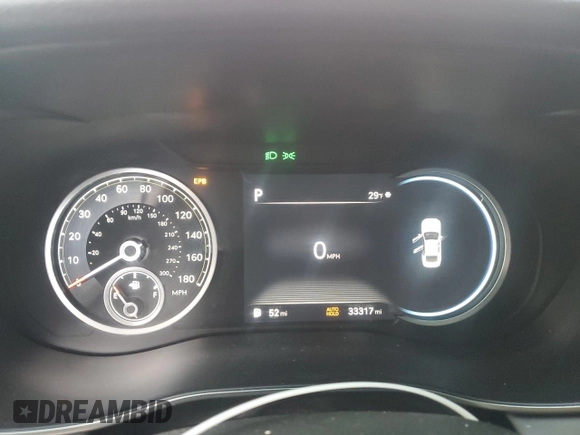 2023 Genesis G70 2.0T with VIN KMTG34TA6PU132041, listed as a Copart auction lot 82761074 with 33,317 mi miles and Salvage Title. Bid and sale history available at DreamBid. Image 9.