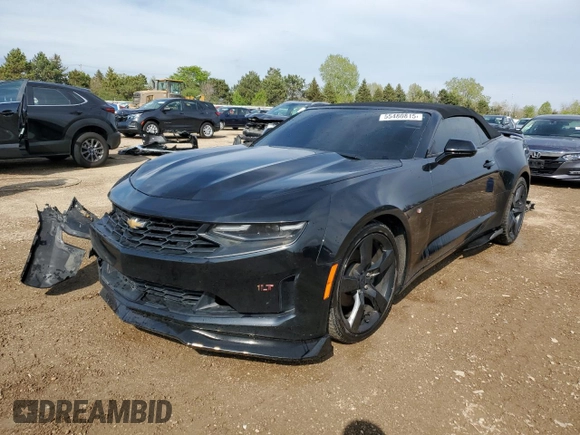 2019 Chevrolet Camaro 1LT z VIN 1G1FB3DS0K0127179, wystawiony jako Copart lot #55480815 z przebiegiem 85 746 mil mil oraz Szkoda całkowita • Salvage title. Historia ofert i sprzedaży dostępna na DreamBid. Obrazek 1.