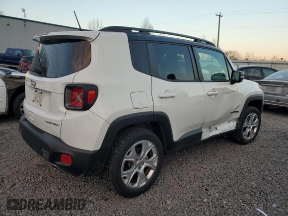 2020 Jeep Renegade Limited with VIN ZACNJBD12LPL45544, listed as a Copart auction lot 83490614 with 16,858 mi miles and Salvage title. Bid and sale history available at DreamBid. Image 3.