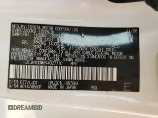 2009 Lexus LX 570 with VIN JTJHY00W694027710, listed as a Copart auction lot 51911065 with 141,173 mi miles and Salvage Title. Bid and sale history available at carsss.com. Image 13.