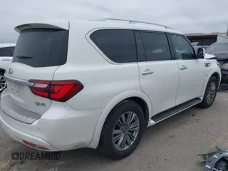 2018 Infiniti QX80 with VIN JN8AZ2NF5J9664640, listed as a IAAI auction lot 41379892 with 93,864 mi miles and . Bid and sale history available at DreamBid. Image 4.