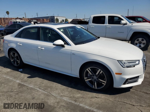 2017 Audi A4 Premium Plus with VIN WAULNAF47HN022894, listed as a Copart auction lot 46657725 with 136,691 mi miles and Salvage Title. Bid and sale history available at carsss.com. Image 4.