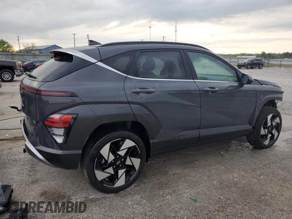 2024 Hyundai Kona Limited with VIN KM8HECA32RU172868, listed as a Copart auction lot 54697065 with 4,986 mi miles and Salvage title. Bid and sale history available at DreamBid. Image 3.