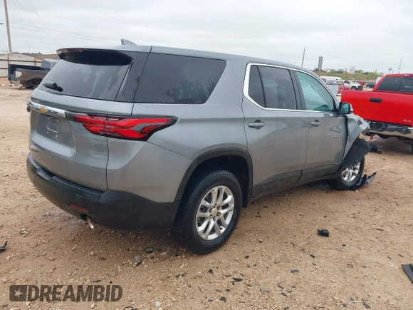 2023 Chevrolet Traverse LS with VIN 1GNERFKW1PJ246437, listed as a IAAI auction lot 41944069 with 23,618 mi miles. Bid and sale history available at carsss.com. Image 4.
