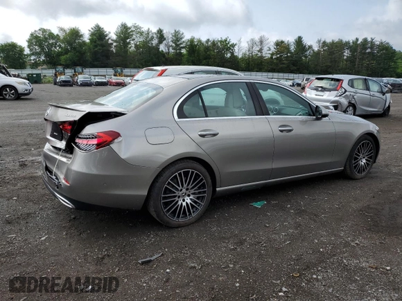 2024 Mercedes-Benz C 300 with VIN W1KAF4HB3RR225141, listed as a Copart auction lot 59585835 with 4,424 mi miles and Salvage title. Bid and sale history available at DreamBid. Image 3.