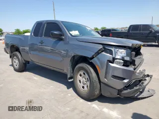 2022 Nissan Frontier S with VIN 1N6ED1CM7NN632998, listed as a Copart auction lot 52043135 with 33,286 mi miles and Salvage title. Bid and sale history available at DreamBid. Image 4.