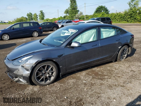 2023 Tesla Model 3 with VIN 5YJ3E1EA8PF692428, listed as a Copart auction lot 64667414 with 16,704 mi miles and Salvage Title. Bid and sale history available at DreamBid. Image 1.