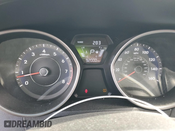 2015 Hyundai Elantra SE with VIN 5NPDH4AEXFH595205, listed as a Copart auction lot 53070235 with 92,000 mi miles and Salvage Title. Bid and sale history available at DreamBid. Image 9.