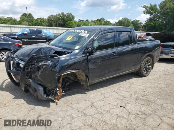 2019 Honda Ridgeline Sport with VIN 5FPYK3F15KB039774, listed as a Copart auction lot 59367535 with 44,911 mi miles and Salvage title. Bid and sale history available at DreamBid. Image 1.