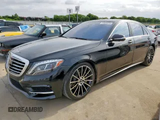 2015 Mercedes-Benz S 550 with VIN WDDUG8CB5FA133287, listed as a Copart auction lot 54829225 with 55,878 mi miles and Salvage Title. Bid and sale history available at carsss.com. Image 1.