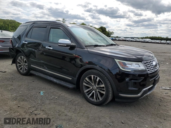 2018 Ford Explorer Platinum с VIN 1FM5K8HT1JGA94424, выставлен на аукционе Copart как лот 59155675 с пробегом 66 664 миль миль и Списание • Salvage title. История ставок и продаж доступна на DreamBid. Изображение 4.