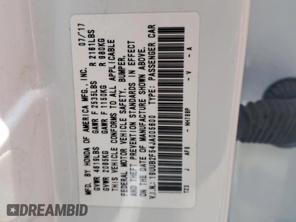 2018 Acura TLX Technology с VIN 19UUB2F54JA005600, выставлен на аукционе Copart как лот 59084675 с пробегом Не указан миль и Списание • Salvage title. История ставок и продаж доступна на DreamBid. Изображение 12.