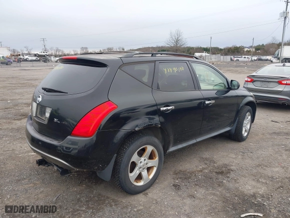 2005 Nissan Murano SL with VIN JN8AZ08W75W427381, listed as a IAAI auction lot 41490140 with 1 mi miles. Bid and sale history available at carsss.com. Image 4.