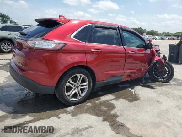 2015 Ford Edge Titanium z VIN 2FMTK3K87FBB30209, wystawiony jako Copart lot #57725425 z przebiegiem 85 562 mil mil oraz Szkoda całkowita • Salvage title. Historia ofert i sprzedaży dostępna na DreamBid. Obrazek 3.