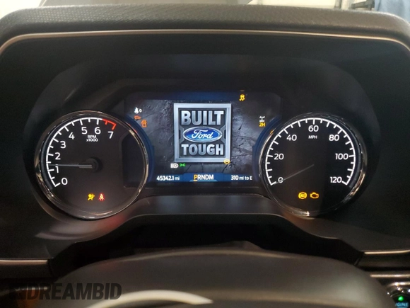 2022 Ford F-150 XL with VIN 1FTFW1E82NKF01075, listed as a Copart auction lot 51928525 with 45,342 mi miles and Salvage Title. Bid and sale history available at DreamBid. Image 9.