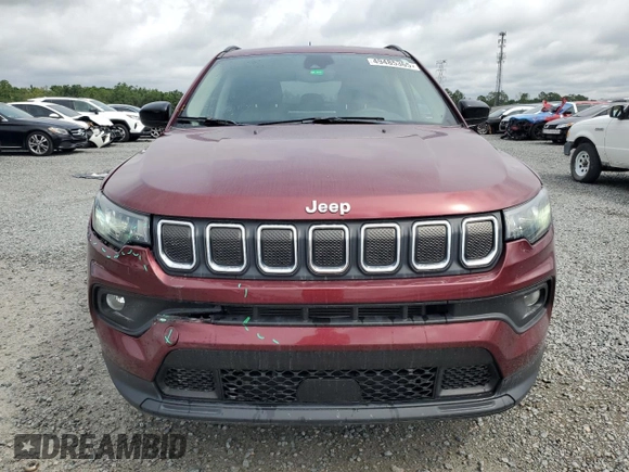 2022 Jeep Compass Latitude with VIN 3C4NJCBB7NT213430, listed as a Copart auction lot 49485365 with 14,854 mi miles and Salvage Title. Bid and sale history available at carsss.com. Image 5.