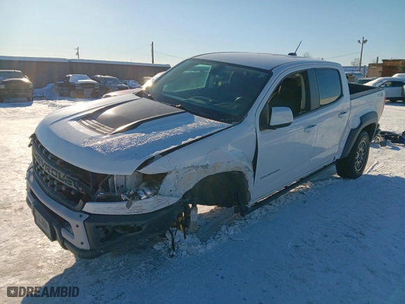 2021 Chevrolet Colorado 4WD ZR2 with VIN 1GCGTEENXM1115535, listed as a Copart auction lot 48066475 with 61,905 mi miles and Salvage Title. Bid and sale history available at carsss.com. Image 1.