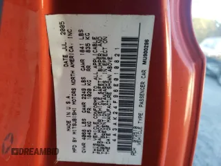 2006 Mitsubishi Eclipse GS z VIN 4A3AK24F96E010821, wystawiony jako Copart lot #70957064 z przebiegiem Nie podano mil oraz Nie do naprawy • Non repairable. Historia ofert i sprzedaży dostępna na DreamBid. Obrazek 12.