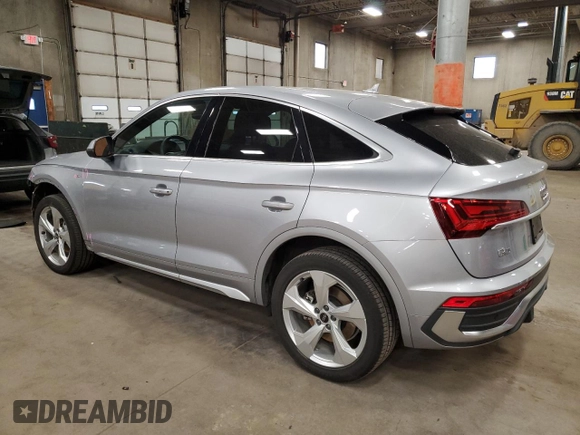2023 Audi Q5 Sportback S line Premium Plus with VIN WA15AAFY3P2154281, listed as a Copart auction lot 49456025 with 19,896 mi miles and Salvage title. Bid and sale history available at DreamBid. Image 2.