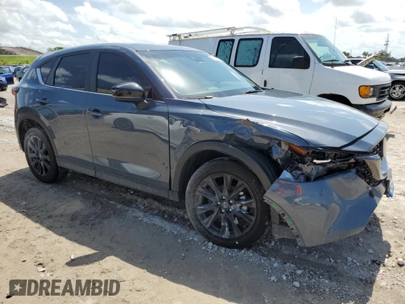 2024 Mazda CX-5 S Carbon Edition with VIN JM3KFBCL9R0405061, listed as a Copart auction lot 54995075 with 13,595 mi miles and Non Repairable. Bid and sale history available at DreamBid. Image 4.