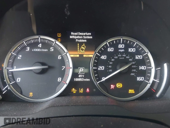 2017 Acura MDX with VIN 5FRYD4H39HB016948, listed as a IAAI auction lot 41886584 with 100,853 mi miles and . Bid and sale history available at DreamBid. Image 7.