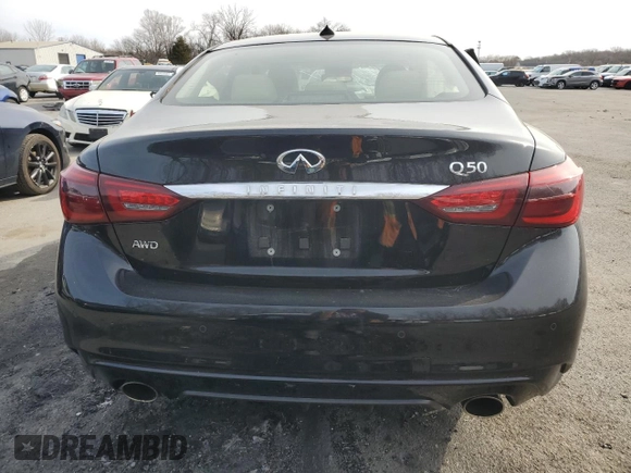 2019 Infiniti Q50 3.0t LUXE with VIN JN1EV7AR8KM556133, listed as a Copart auction lot 47422185 with 60,897 mi miles and Salvage Title. Bid and sale history available at carsss.com. Image 6.