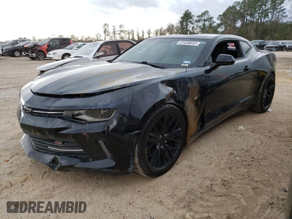 2018 Chevrolet Camaro 1LT with VIN 1G1FB1RX2J0126011, listed as a Copart auction lot 71124612 with 0 mi miles. Bid and sale history available at carsss.com. Image 1.
