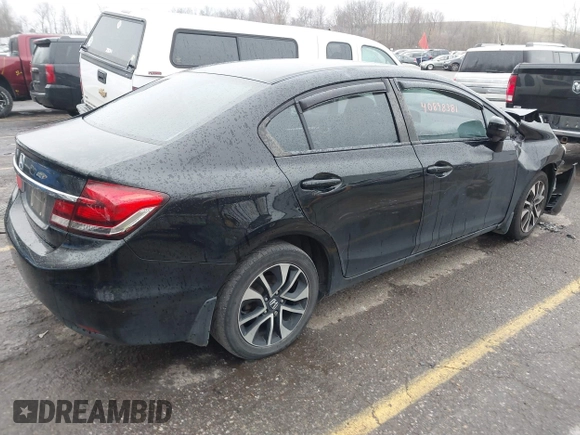 2015 Honda Civic EX with VIN 19XFB2F82FE005424, listed as a IAAI auction lot 40898381 with 189,558 mi miles and . Bid and sale history available at carsss.com. Image 4.