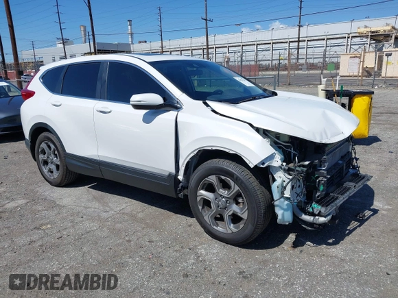 2019 Honda CR-V EX z VIN 5J6RW1H59KA012571, wystawiony jako IAAI lot #41830202 z przebiegiem 49 987 mil mil oraz . Historia ofert i sprzedaży dostępna na DreamBid. Obrazek 1.