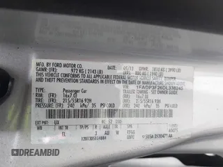 2013 Ford Focus SE with VIN 1FADP3F26DL338245, listed as a IAAI auction lot 41529378 with 176,736 mi miles and . Bid and sale history available at DreamBid. Image 9.