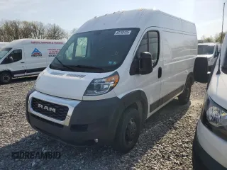 2019 Ram ProMaster Cargo with VIN 3C6TRVBGXKE549491, listed as a Copart auction lot 52759125 with 63,586 mi miles and Salvage Title. Bid and sale history available at DreamBid. Image 1.