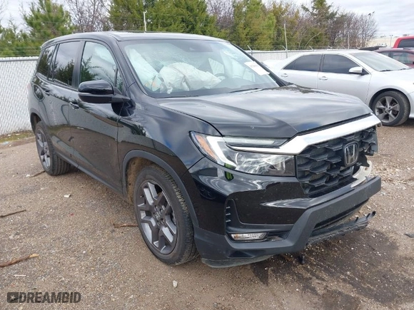 2022 Honda Passport EX-L with VIN 5FNYF7H51NB000270, listed as a IAAI auction lot 41206414 with 61,161 mi miles. Bid and sale history available at carsss.com. Image 1.