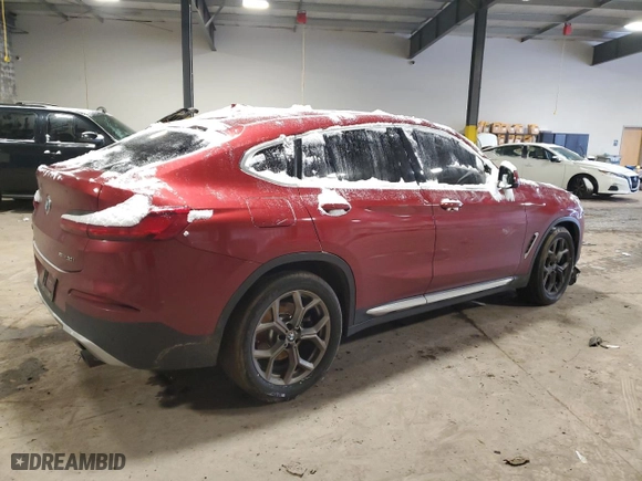 2020 BMW X4 xDrive30i with VIN 5UX2V1C06L9D65361, listed as a Copart auction lot 87350454 with 0 mi miles and Salvage Title. Bid and sale history available at carsss.com. Image 3.