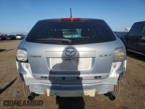 2008 Mazda CX-7 Sport with VIN JM3ER293680189082, listed as a Copart auction lot 52092345 with 129,388 mi miles and Salvage Title. Bid and sale history available at carsss.com. Image 6.