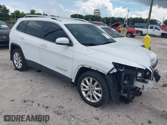 2017 Jeep Cherokee Limited z VIN 1C4PJLDB8HW596380, wystawiony jako IAAI lot #42607357 z przebiegiem 33 407 mil mil oraz . Historia ofert i sprzedaży dostępna na DreamBid. Obrazek 1.